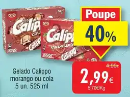 Froiz Gelado Calippo morango ou cola 5 un. promoção