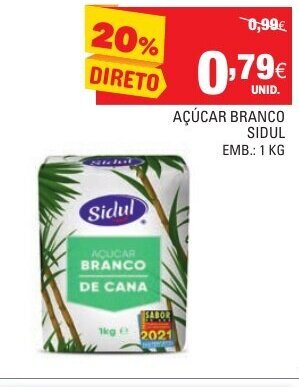 Continente Açúcar Branco Sidul 1kg promoção