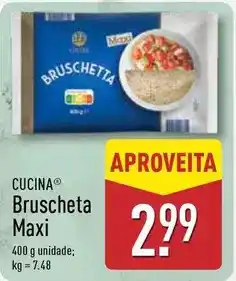 ALDI Bruscheta maxi promoção