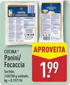 ALDI Panini/focaccia promoção