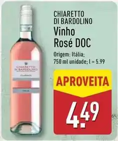 ALDI Vinho rosé doc promoção
