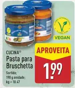 ALDI Pasta para bruschetta promoção