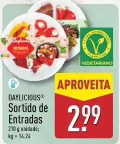 ALDI Sortido de entradas promoção