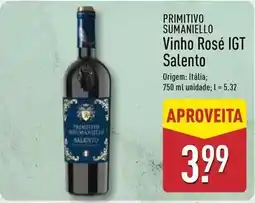 ALDI Vinho rosé igt salento promoção