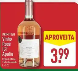 ALDI Vinho rose igt promoção