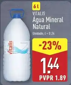 ALDI Vitalis - agua mineral natural promoção