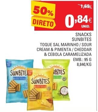 Continente Snacks Sunbites 95g promoção