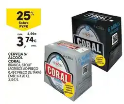 Continente Coral - cerveja s/ alcool promoção