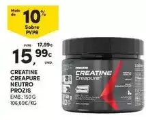 Continente Prozis - creatine creapure neutro promoção