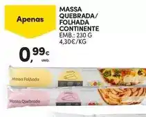 Continente Continente - massa quebrada/ folhada promoção