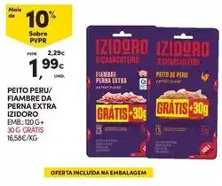 Continente Izidoro - peito peru/ fiambre da perna extra promoção