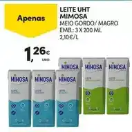 Continente Mimosa - leite uht promoção
