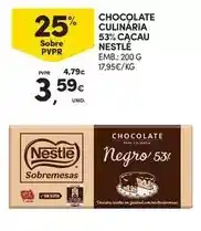 Continente Nestle - chocolate culinária 53% cacau promoção