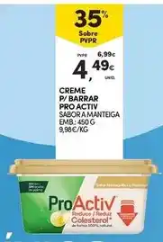 Continente Proactiv - creme p/ barrar pro activ promoção