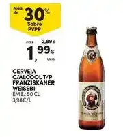 Continente Franziskaner - cerveja c/alcool t/p promoção