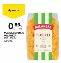 Continente Milaneza - massa espirais promoção