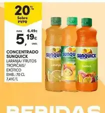 Continente Sunquick - concentrado promoção
