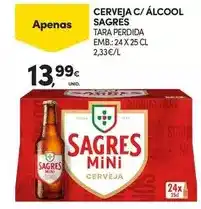 Continente Sagres - cerveja c/ álcool promoção