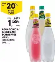 Continente Schweppes - água tônica/ ginger ale promoção