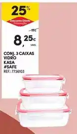 Continente Kasa - coni, 3 caixas vidro promoção