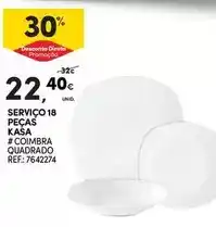Continente Serviço 18 peças kasa promoção
