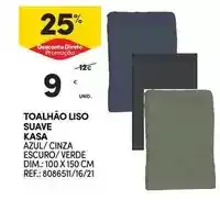 Continente Kasa - toalhao liso suave promoção