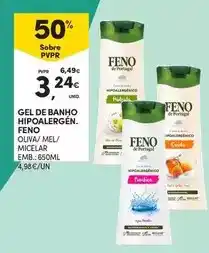 Continente Feno - gel de banho hipoalergeno promoção