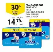 Continente Dodot - fraldas bebé seco promoção