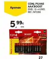 Continente Boost - conj. pilhas aaa promoção