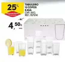 Continente Kasa - tabuleiro 12 copos promoção