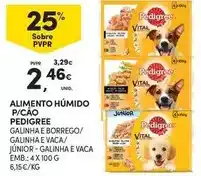 Continente Pedigree - alimento humido p/ cão promoção