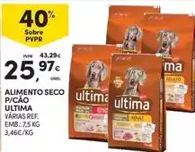 Continente Ultima - alimento seco p/cão promoção
