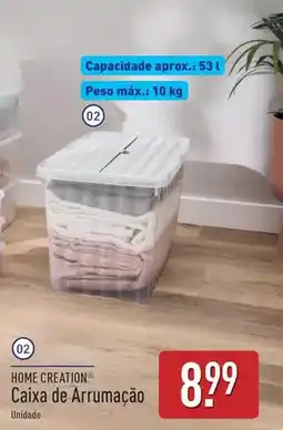 ALDI Home creation - caixa de arrumacao promoção