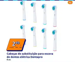 Action Cabeças de substituição para escova de dentes elétrica Dentapro promoção