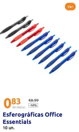 Action Esferográficas Office Essentials promoção