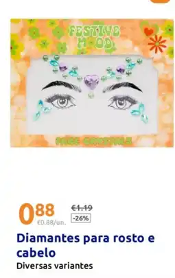 Action Diamantes para rosto e cabelo promoção