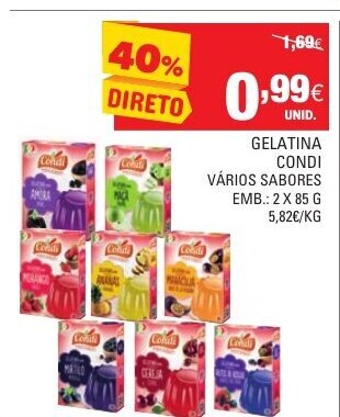 Continente Gelatina Condi 2x85g promoção