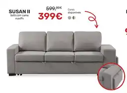 Homy Casa SUSAN II Sofá com cama e puffs promoção