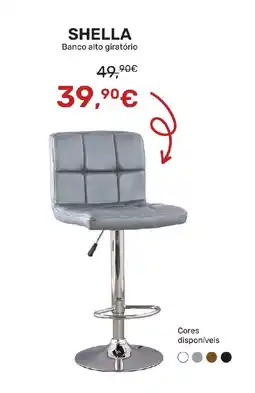 Homy Casa SHELLA Banco alto giratório promoção