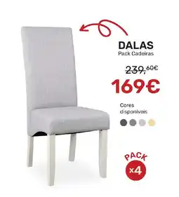 Homy Casa DALAS Pack Cadeiras promoção