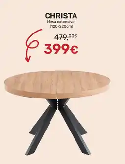 Homy Casa CHRISTA Mesa extensível promoção
