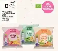 Continente Bébé confort - snack bio continente promoção