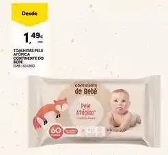 Continente Bébé confort - toalhitas pele atopica continente promoção