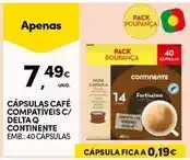 Continente Continente - cápsulas café compatibilieis c/ delta q promoção