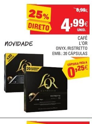 Continente Café L'OR 20 Cápsulas promoção