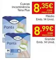 Recheio Tena - cuecas incontinencia plus promoção
