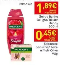 Recheio Palmolive - gel de banho delight/ relax/ happy promoção