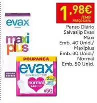 Recheio Evax - penso diário salvaslip maxi promoção