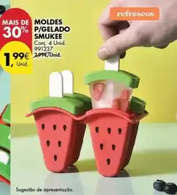Pingo Doce Smukee - moldes p/gelado promoção
