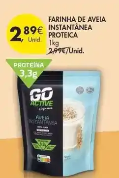 Pingo Doce Farinha de aveia instantánea proteica promoção